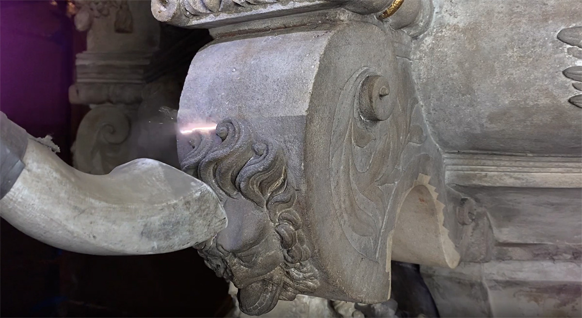 Fireplace and mantle cleaning